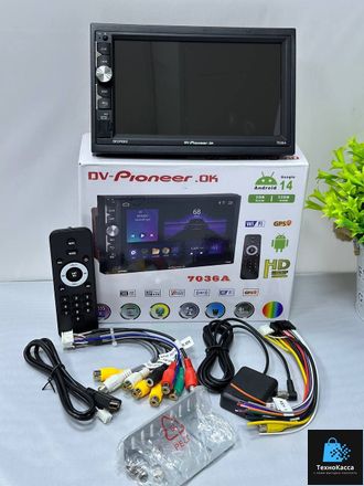 Автомагнитола Двухдиновая DV-Pioneer.ok 7036A 7" Android 12.0, AC8227L-A7, IPS, 2G+32Gb