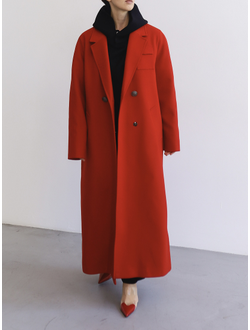 Пальто шерстяное (алый)