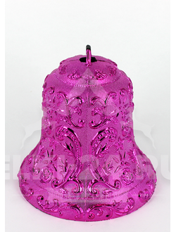 Колокольчик резной 15 см розовый для украшения высотных елок