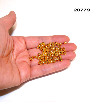 Бусина акрил металлизированная арт.20779: ф 4мм - цвет "золото"