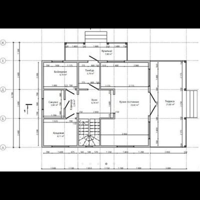 Двухэтажный каркасный дом с тремя спальнями 145м² (SK67)