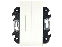 Выключатель Bticino Living Now двухклавишный, белый