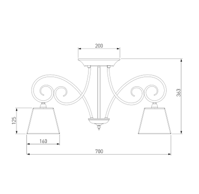 Классическая люстра с абажурами Severina 303/6 Bogate's