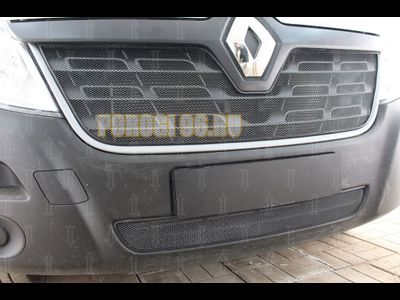 Защита радиатора Renault Master 2014- black верх