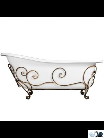 Ванна Эстет Царская 170 x 73 см отдельностоящая каменная