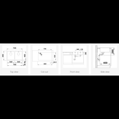 Мойка Blanco ANDANO 340/340-IF