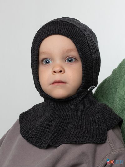 Шапка-шлем 24201-01 х/б подклад, темно-серый 44-46