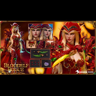 ПРЕДЗАКАЗ - Кровавая эльфийка Валира Сангвинар (World of Warcraft, WoW) - Коллекционная ФИГУРКА 1/6 Scale Blood Elf Rogue (SK-010) - SHARK TOYS ?ЦЕНА: 27900 РУБ.?