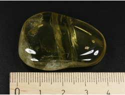 Кварц лимонный (облагороженный), полировка плоская, Бразилия (38*29*9 мм, 19 г) №35663