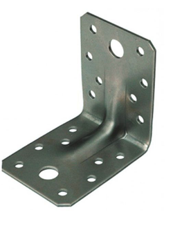 Уголок крепёжный с ребром жёсткости цинк 70*70*55*1,8мм