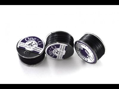 НЕЙЛОНОВАЯ НИТЬ ДЛЯ БИСЕРОПЛЕТЕНИЯ Toho ONE-G (катушка 50 ярдов/45,72 метра) - ЧЁРНЫЙ (02)