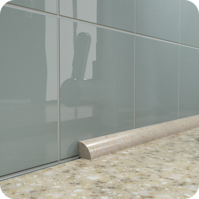 Акриловый плинтус бордюр на столешницу BNV ПШ12 бежевый