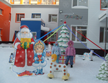 НФ-00002930 Композиция уличных фигур &quot;Дед Мороз со Снегурочкой&quot;