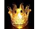 Свеча светодиодная «Корона» с жёлтым свечением, 6 см х 7 см х 8 см