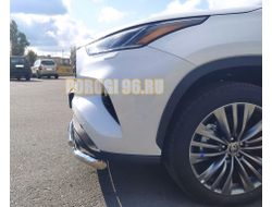 Защита переднего бампера двойная d60/42 для Toyota Highlander 2021-