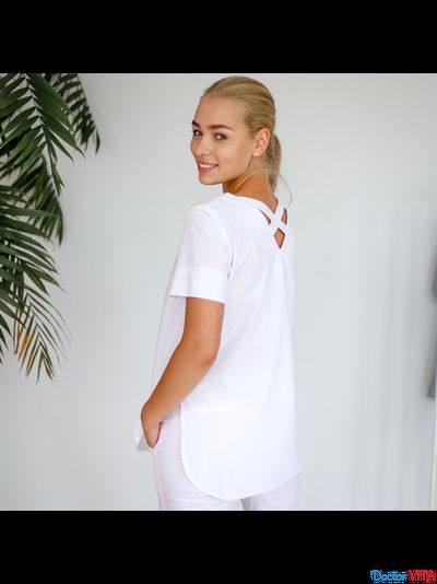 БЛУЗА DOCLIKE DL419 Белая