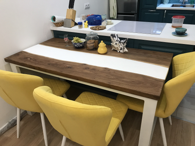 слэб, стол река, стол из массива, мебель на заказ, стол из слэба, мебель для ресторана, столешница