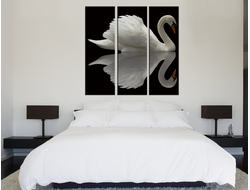 Модульная картина "Одинокий лебедь"