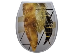 Сиденье д/унитаза жёсткое с рисунком "Панно"  [59166]