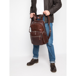 Кожаный рюкзак Bertario Premium brown (арт. 3102-53)