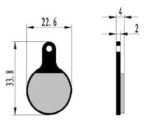 Колодки тормозные ROXTER DISC YL-1022 Semimetal