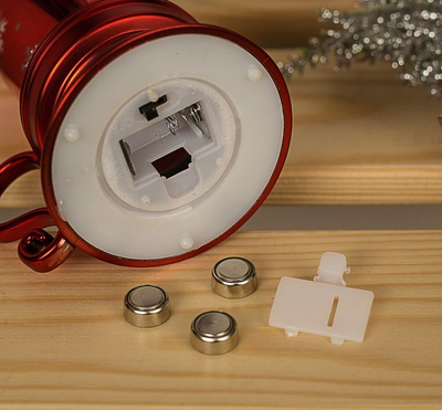 LED свеча-ночник "Дед мороз", 15х7х9 см, с имитацией пламени