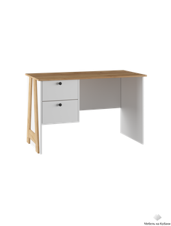 Теодора Стол письменный 2Я ПВШ Белый/Дуб крафт