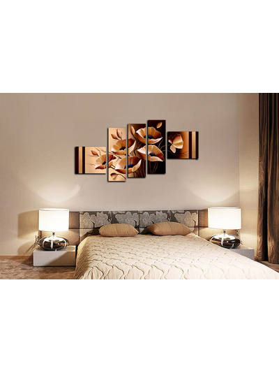 Модульная картина "Необычные цветы"