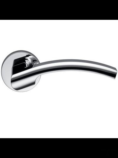 Дверная ручка на круглом основании COLOMBO Olly LC61RSB-CR полированный хром