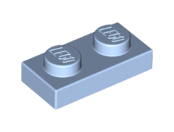 Plate 1 x 2, Bright Light Blue (3023 / 4649765 / 6362254 / 6469765)