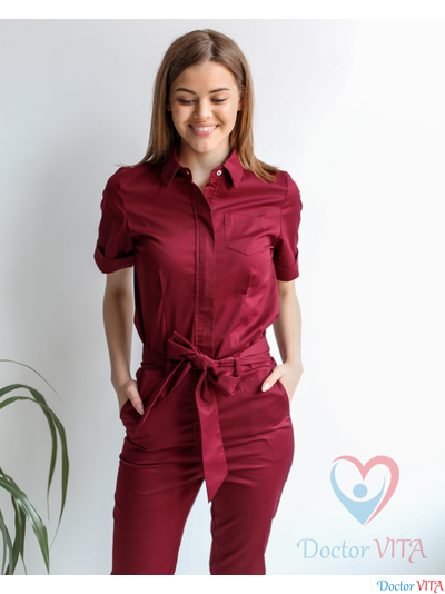 Комбинезон DOCLIKE DL615 бордовый