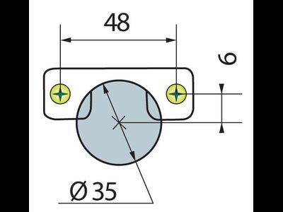 Петля мебельная Titus T-Type (накладная) 110/48/0 мм