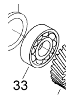 Подшипник нижнего вала (6304) оригинал BRP 610063044, M610063044, M610063044G для BRP LYNX/Ski-Doo