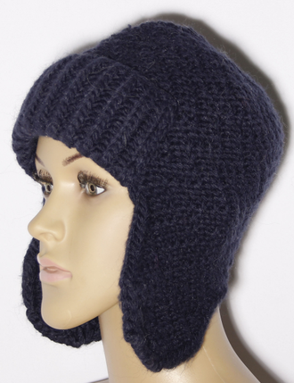 Шапка женская ушанка "Зиг-заги" 11526  джинс, красная, т.серая, кофе, серая, синяя. фиолетовая