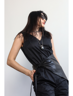 Комбинезон из плотного итальянского хлопка (черный)