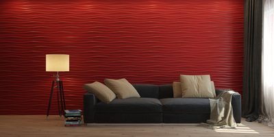 Гипсовая 3d панель "Волна горизонтальная мелкая"