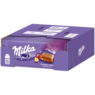 Шоколад Milka Trauben-Nuss Chocolate 100гр (22 шт)