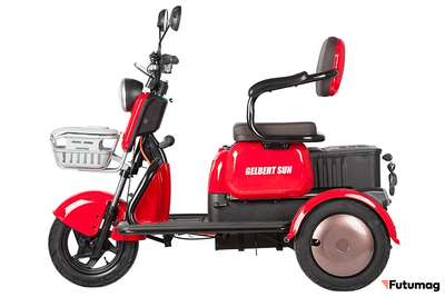 Электротрицикл Rutrike Gelbert Sun 48V/60V 650Вт красный