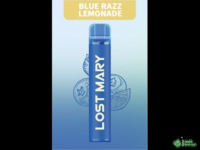 Одноразовая электронная сигарета LOST MARY CM1500, 2%, 4,8 мл, 850 мАч, 1500 затяжек (Blue Razz Lemonade)