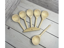 Ложки музыкальные веерные "Пятерка" деревянные без росписи