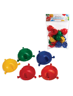 Мозаика напольная пластиковая с крупными фишками, 25 элементов, диаметр 6 см, цветная, "Десятое королевство", 01805