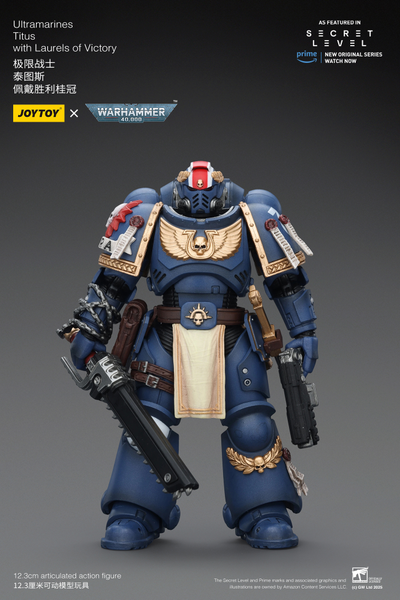 Тит, лейтенант Ультрамаринов (Warhammer 40K) - КОЛЛЕКЦИОННАЯ ФИГУРКА 1/18 Ultramarines Titus with Laurels of Victory (JT02779) - JOYTOY