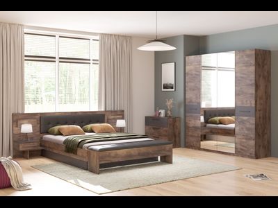 Глазго спальня Кровать 1400 с ортопедическим основанием (1440 ? 2150? 940 h мм) Металл Бруклин/Таксония