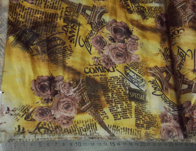 Ткань подкладочная рисунок Париж