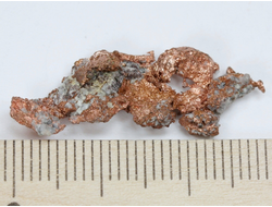 Медь самородная, коллекционный образец, США (30*11*6 мм, 2,7 г) №28725