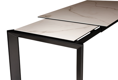 LARS черный / керамика мрамор 160(+70)х90