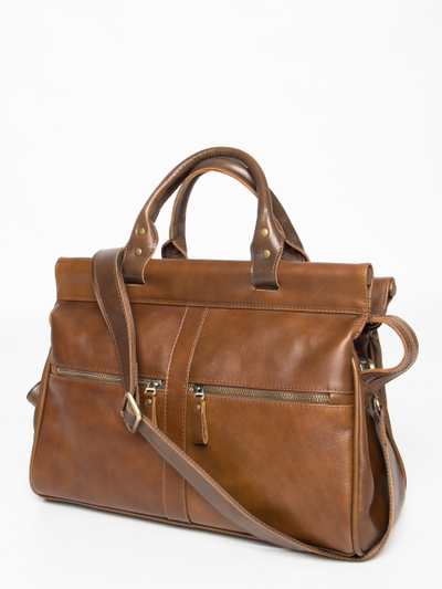 Кожаный саквояж Monvalle Premium brown (арт. 4046-63)