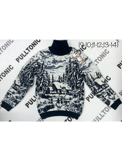 Подростковый свитер Домик в лесу 02