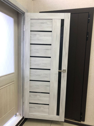 Дверь остекленная с покрытием PVC "Т1 Ель альпийская"