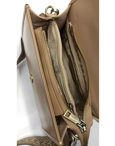 (АРТИКУЛ: 10026/52) СУМКА ЖЕНСКАЯ, НЕБОЛЬШАЯ, НАТУРАЛЬНАЯ ГЛАДКАЯ КОЖА, БЕЖЕВАЯ, С ДВУМЯ ПЛЕЧЕВЫМИ РЕМНЯМИ